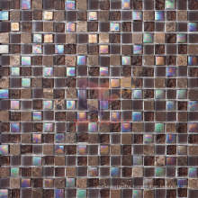 Rainbow Color Glass Mix Brown Color Stone Mosaic (CS013)